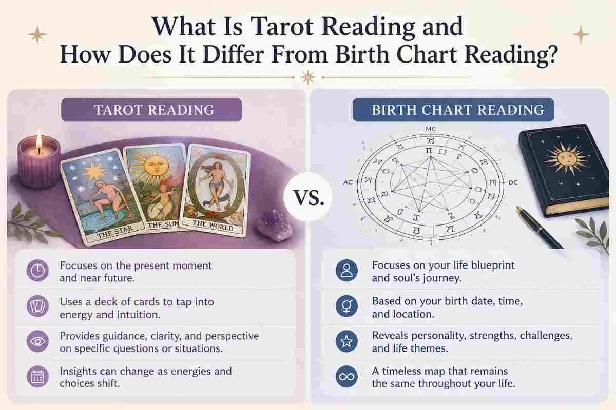 What Is Tarot Reading and How Does It Differ From Birth Chart Reading?