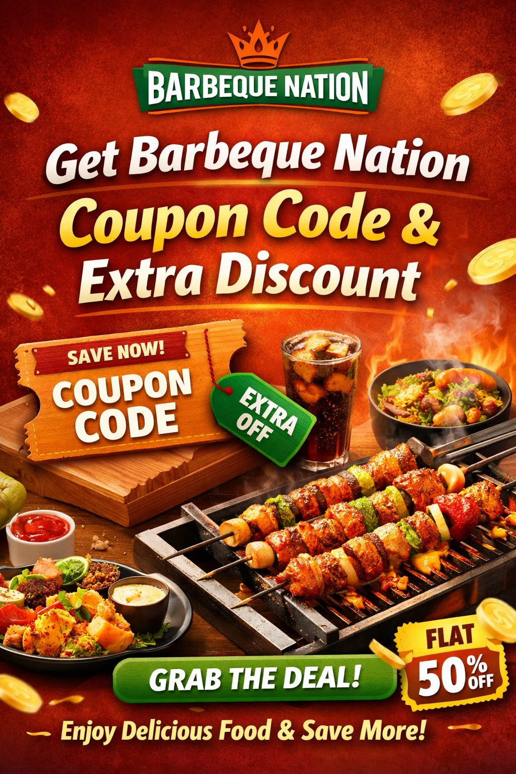 Get Barbeque Nation Coupon Code : Extra Discount
