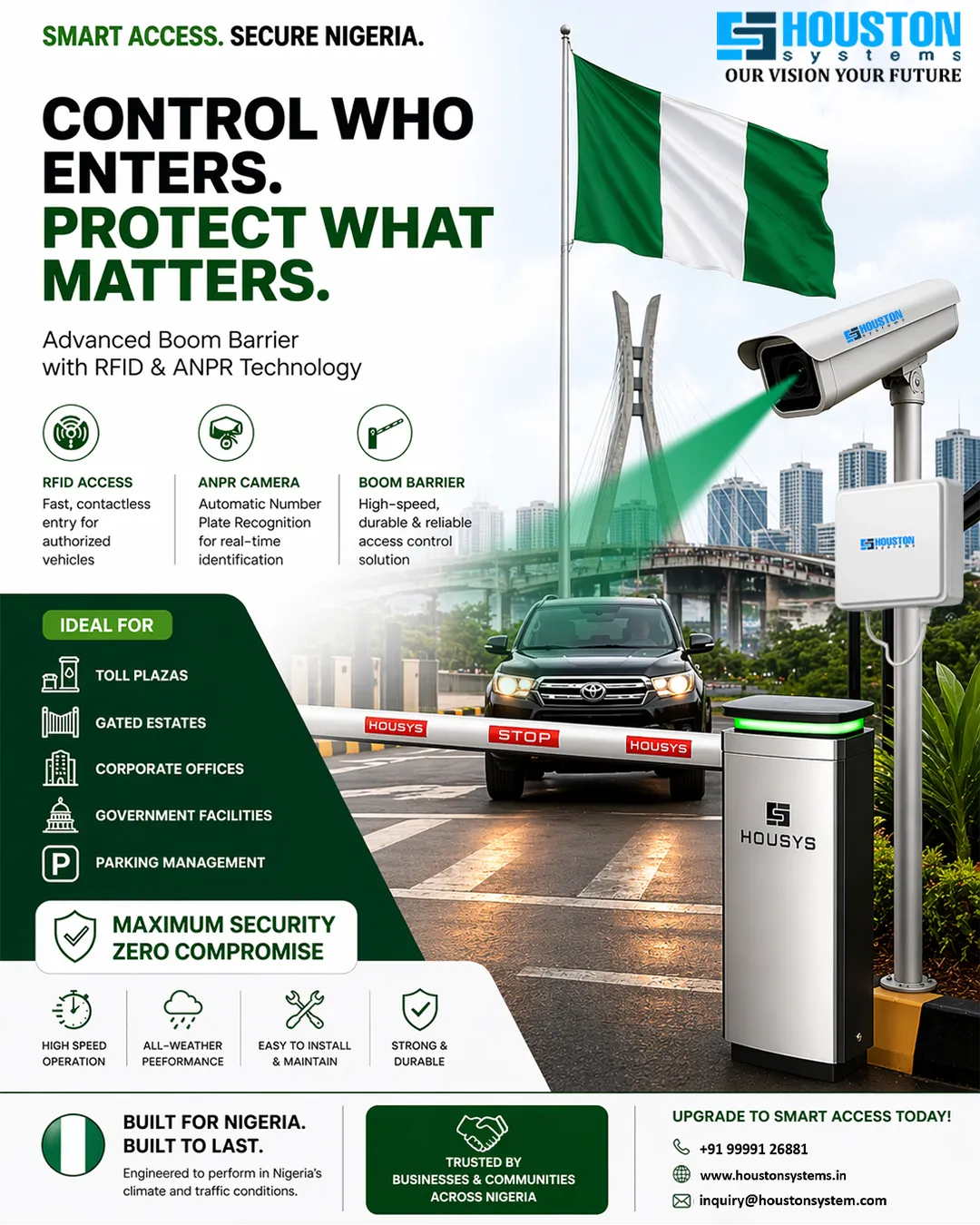 Automatic Boom Barrier Supplier Nigeria: Why Houston Systems Is the Tr