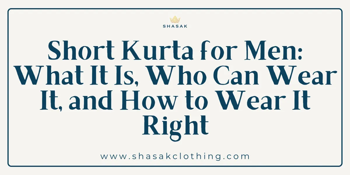 Short Kurta for Men What It Is, Who Can Wear It, and How to Wear It