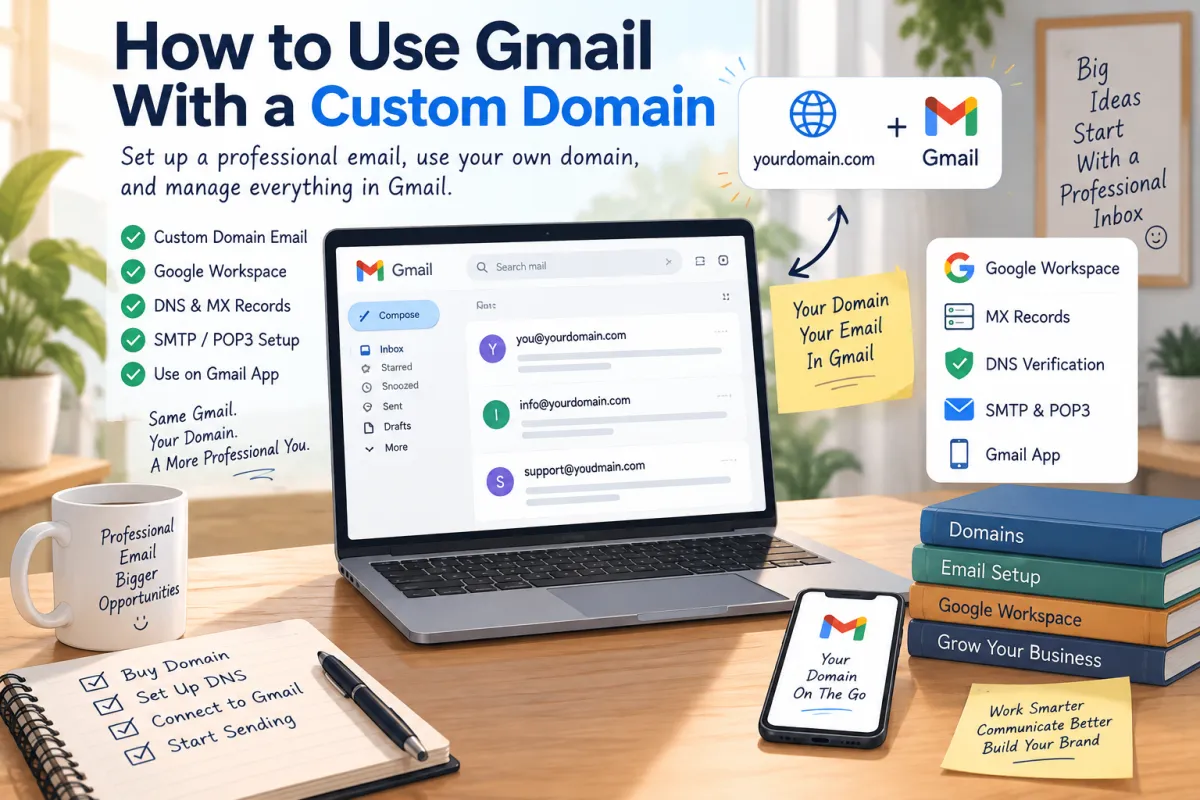 How to Use Gmail With a Custom Domain Name