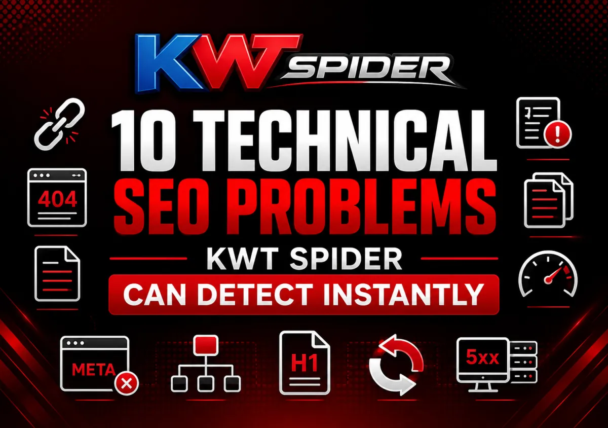 10 Technical SEO Problems KWT Spider Can Detect Instantly