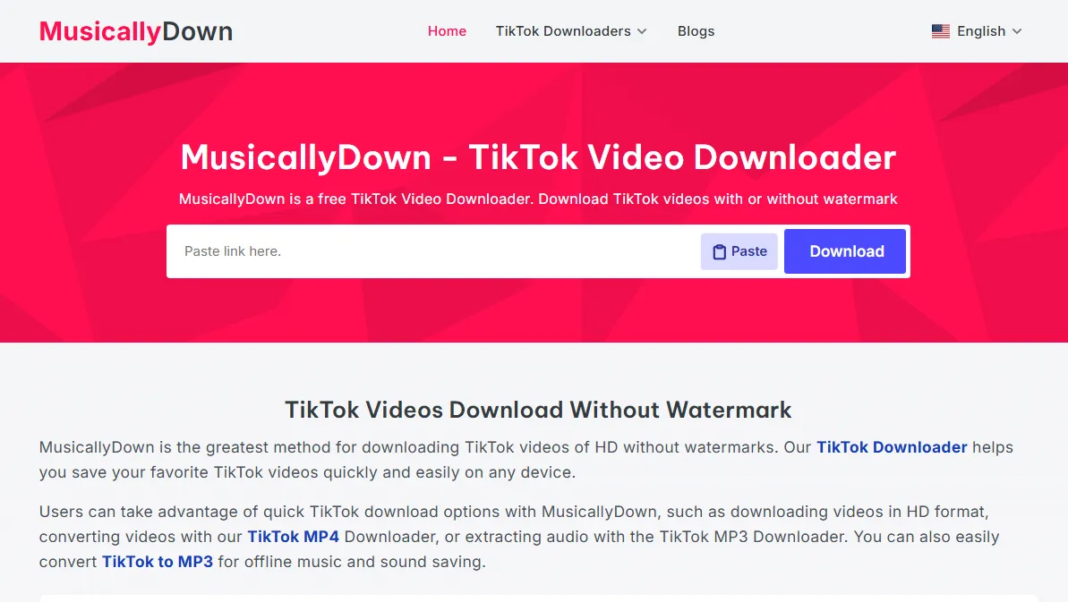 MusicallyDown - TikTok Video Downloader